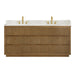 Altair Navan 72 Double Bathroom Vanity with Top Weathered Brown Front View