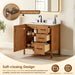 Altair Velora 36 inch Single Bathroom Vanity with Top Mango Brown Soft Closing Design