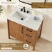 Altair Velora 36 Single Bathroom Vanity with Top Mango Brown Countertop Detail