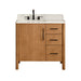 Altair Velora 36 Single Bathroom Vanity with Top Mango Brown Front View