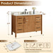 Altair Velora 48 Single Bathroom Vanity with Top Mango Brown Dimension