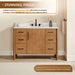 Altair Velora 48 Single Bathroom Vanity with Top Mango Brown Front View Stunning Finish