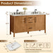 Altair Velora 60 Double Bathroom Vanity with Top Mango Brown Dimension