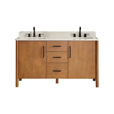Altair Velora 60 Double Bathroom Vanity with Top Mango Brown Front View