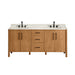 Altair Velora 72 Double Bathroom Vanity with Top Mango Brown Front View