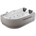 AM124ETL-L 6 ft Right Drain Corner Acrylic White Whirlpool Bathtub for Two Corner View