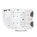 AM124ETL-L 6 ft Right Drain Corner Acrylic White Whirlpool Bathtub for Two Top View