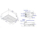 AM124ETL-R 6 ft Right Corner Acrylic White Whirlpool Bathtub for Two Specifications