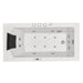 AM154ETL-R5 5 ft Acrylic White Rectangular Whirlpool Bathtub with Fixtures Top View