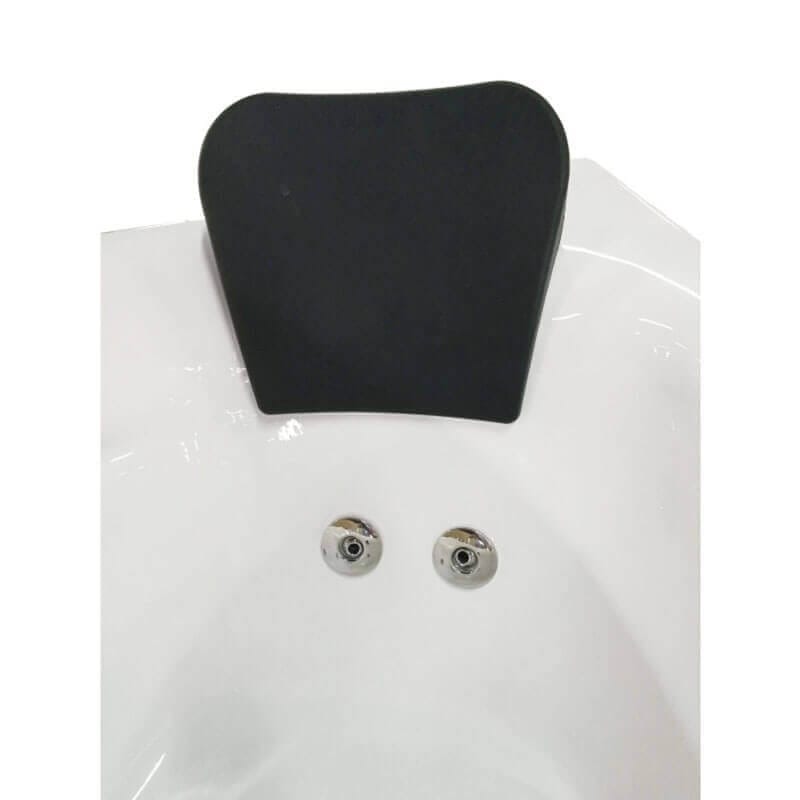 AM161-L 59 Single Person Corner White Acrylic Whirlpool Bathtub Headrest Jet Placement