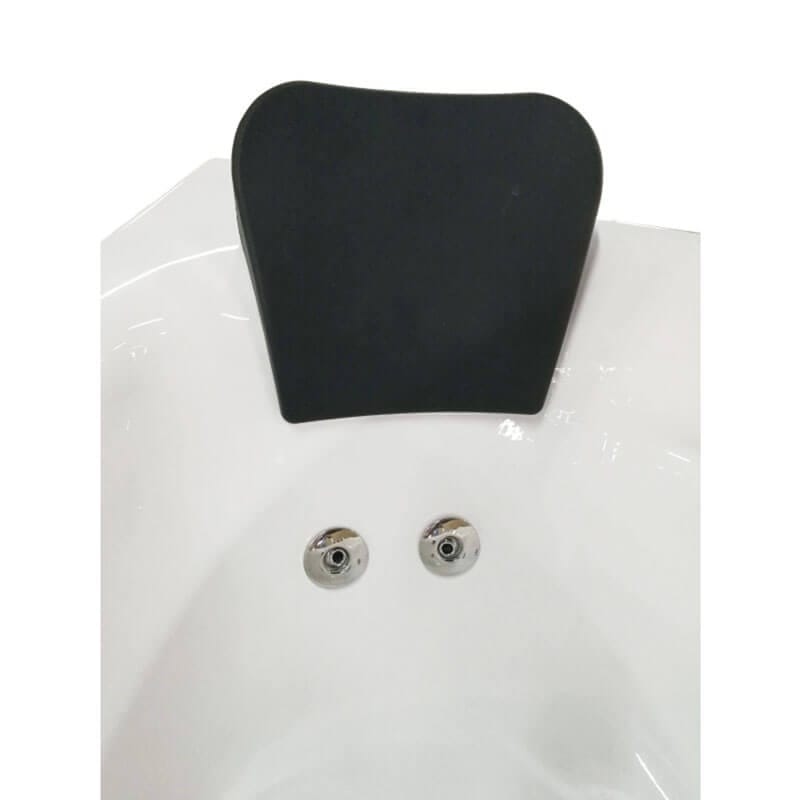 AM161-R 59 inch Single Person Corner White Acrylic Whirlpool Bathtub Headrest