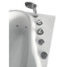 AM175-L 57'' White Acrylic Jetted Whirlpool Bathtub with Fixtures Showerhead Control knobs