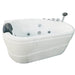 AM175-R 57 inch White Acrylic Jetted Whirlpool Bathtub with Fixtures Corner View