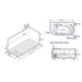 AM175-R 57 inch White Acrylic Jetted Whirlpool Bathtub with Fixtures Technical Drawing