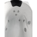 AM175-R 57'' White Acrylic Jetted Whirlpool Bathtub with Fixtures Black Headrest