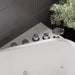 AM175-R 57'' White Acrylic Jetted Whirlpool Bathtub with Fixtures Four Circular Knobs
