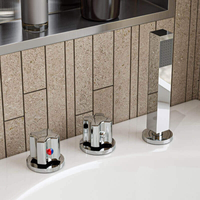 AM189ETL-L 6 ft Right Drain Acrylic White Whirlpool Bathtub with Fixtures Rectangular Handheld Showerhead
