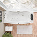 AM189ETL-L 6 ft Right Drain Acrylic White Whirlpool Bathtub with Fixtures Top View
