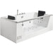 AM189ETL-R 6 ft Left Drain Acrylic White Whirlpool Bathtub with Fixture Corner View