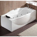 AM189ETL-R 6 ft Left Drain Acrylic White Whirlpool Bathtub with Fixtures Corner View