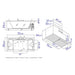 AM189ETL-R 6 ft Left Drain Acrylic White Whirlpool Bathtub with Fixtures Diagram