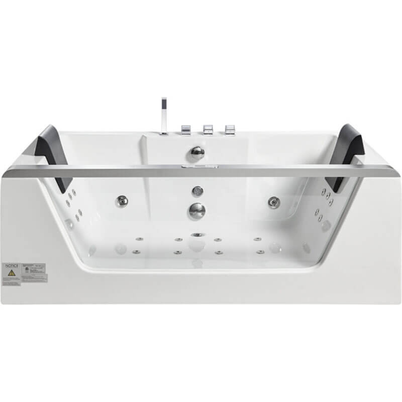 AM189ETL-R 6 ft Left Drain Acrylic White Whirlpool Bathtub with Fixtures Glossy White Tub Body