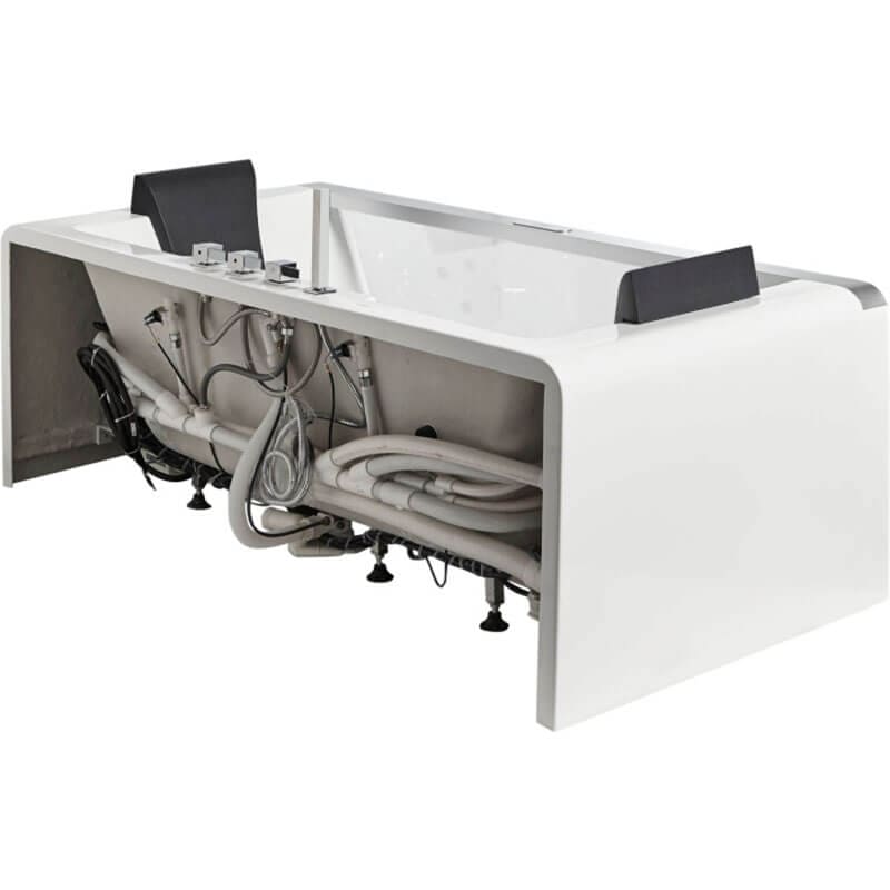 AM189ETL-R 6 ft Left Drain Acrylic White Whirlpool Bathtub with Fixtures Internal Plumbing