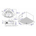 Am197etl 5 Ft Clear Rounded Corner Acrylic Whirlpool Bathtub for Two Technical Diagram