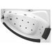 AM198ETL-L 5 ft Clear Rounded Left Corner Acrylic Whirlpool Bathtub Top View
