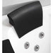 AM198ETL-R 5 ft Clear Rounded Right Corner Acrylic Whirlpool Bathtub Black Curved Headrest
