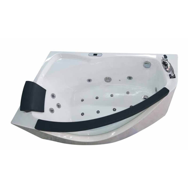 AM198ETL-R 5 ft Clear Rounded Right Corner Acrylic Whirlpool Bathtub Corner Top View