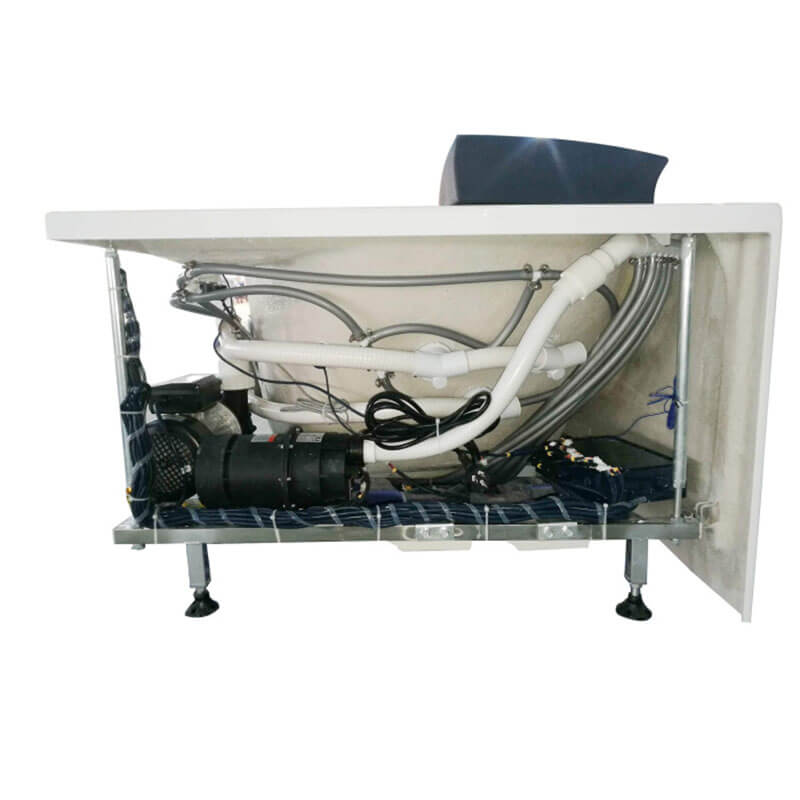 AM198ETL-R 5 ft Clear Rounded Right Corner Acrylic Whirlpool Bathtub Internal Components