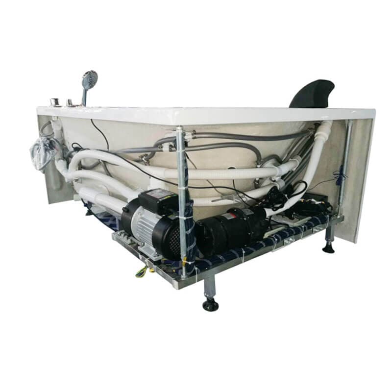 AM198ETL-R 5 ft Clear Rounded Right Corner Acrylic Whirlpool Bathtub Underside Plumbing System