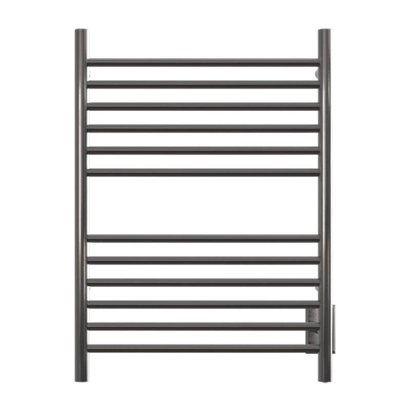 Amba Cape Model 2332 12 Straight Bar Hardwired Towel Warmer in Brushed Stainless Front View