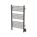 Amba Jeeves Model C Straight 13 Bar Hardwired Towel Warmer in Oil Rubbed Bronze Corner View
