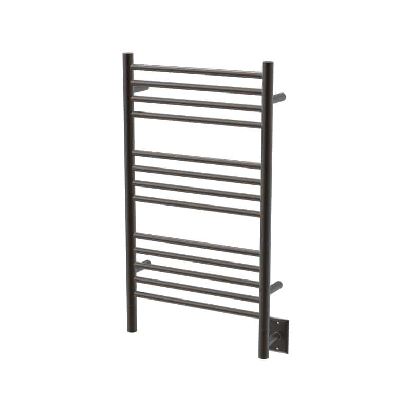 Amba Jeeves Model C Straight 13 Bar Hardwired Towel Warmer in Oil Rubbed Bronze Corner View