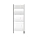 Amba Jeeves Model D Straight 20 Bar Hardwired Towel Warmer in Polished Stainless Front View