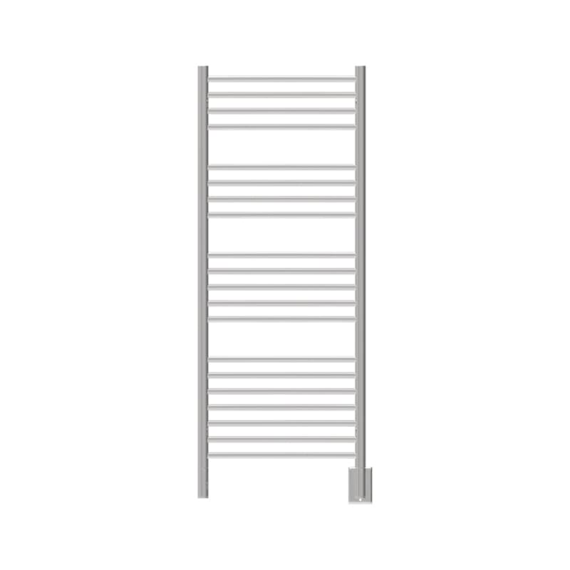 Amba Jeeves Model D Straight 20 Bar Hardwired Towel Warmer in Polished Stainless Front View