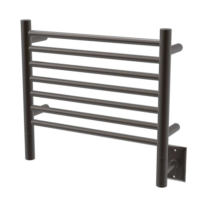 Amba Jeeves Model H Straight 7 Bar Hardwired Towel Warmer in Oil Rubbed Bronze Corner View