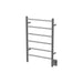 Amba Jeeves Model J Straight 6 Bar Hardwired Drying Rack in Brushed Stainless Corner View