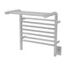 Amba Jeeves Model M Shelf 11 Bar Hardwired Towel Warmer in White Corner View