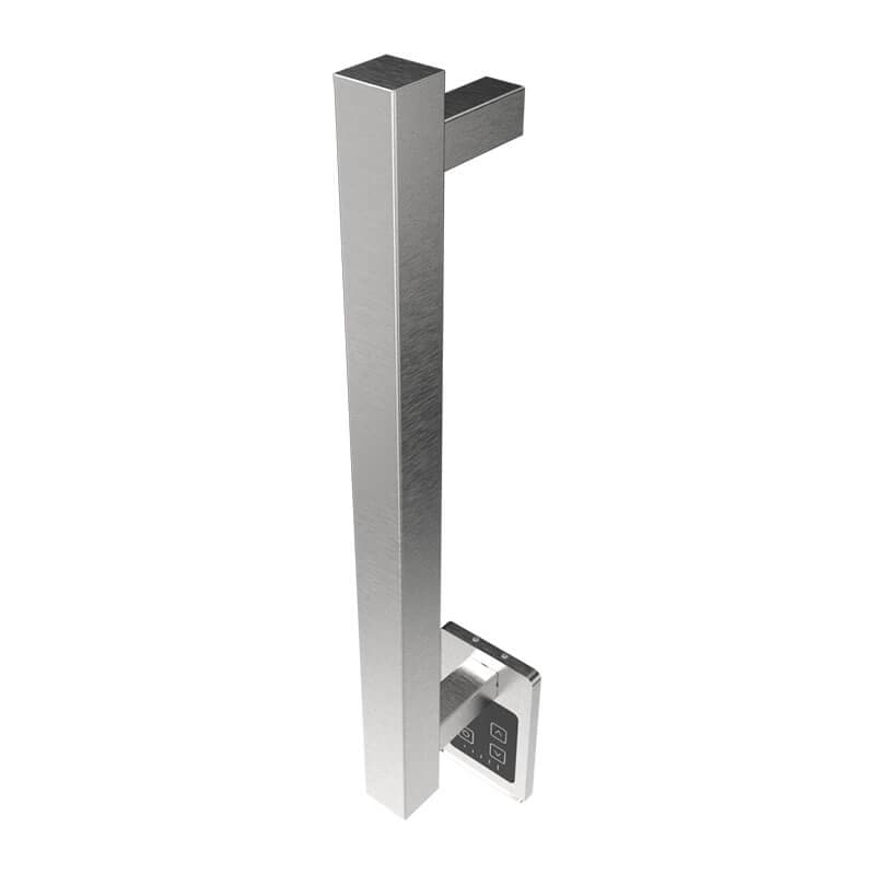 Amba Modello I Square 40 Hardwired Single Bar Brushed Stainless Vertical Side View