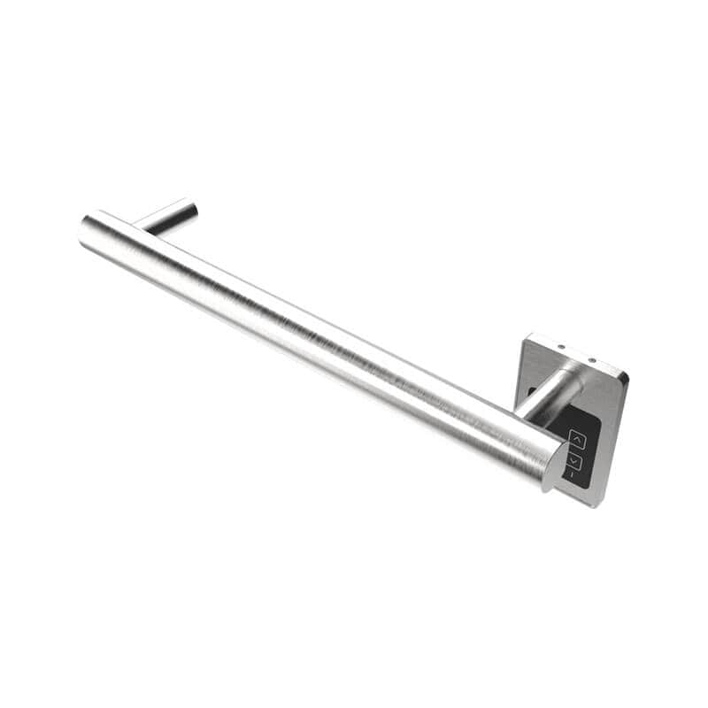 Amba Modello I Round 20" Hardwired Single Bar Brushed Stainless Corner View