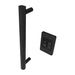 Amba Modello I Round 20 Hardwired Single Bar Matte Black Horizontal Side View