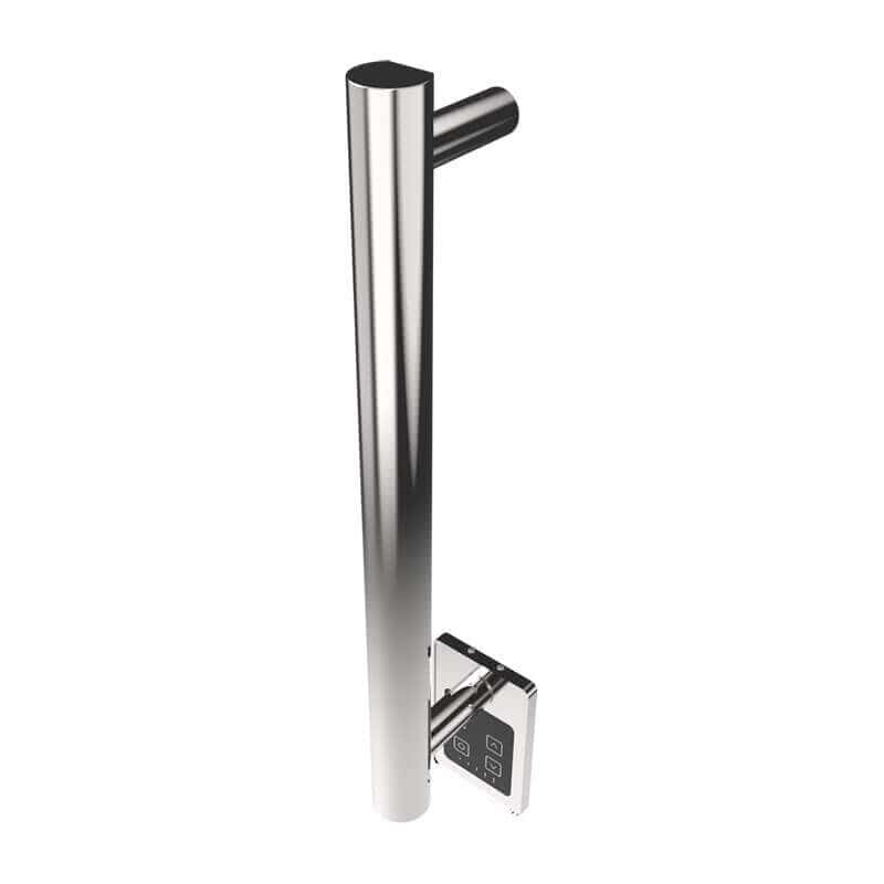 Amba Modello I Round 20 Hardwired Single Bar Polished Stainless Vertical Corner View