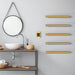Amba Modello I Round 20 Hardwired Single Bar Satin Brass Horizontal Front View Bathroom Set Up