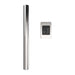 Amba Modello I Round 20 Inch Hardwired Single Bar Polished Stainless Vertical Front View