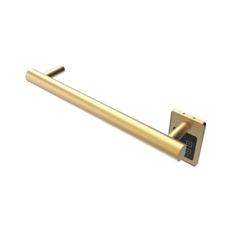 Amba Modello I Round 20 Inch Hardwired Single Bar Satin Brass Horizontal Side View