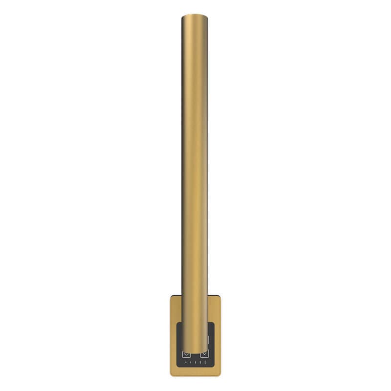 Amba Modello I Round 20 Inch Hardwired Single Bar Satin Brass Vertical Front View