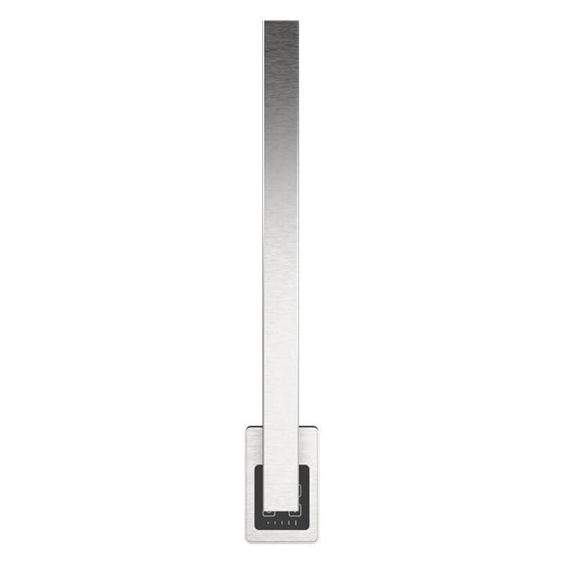 Amba Modello I Round 40 Hardwired Single Bar Brushed Stainless Vertical Front View